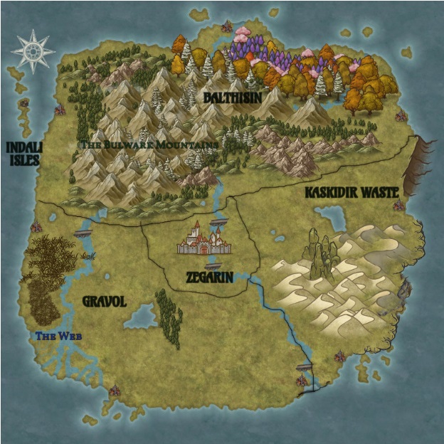 A map of the country Thevran